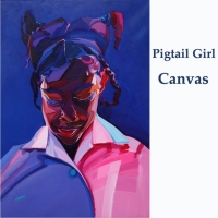 pigtail girl canvas