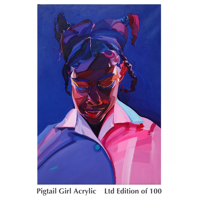 Pigtail Girl Canvas