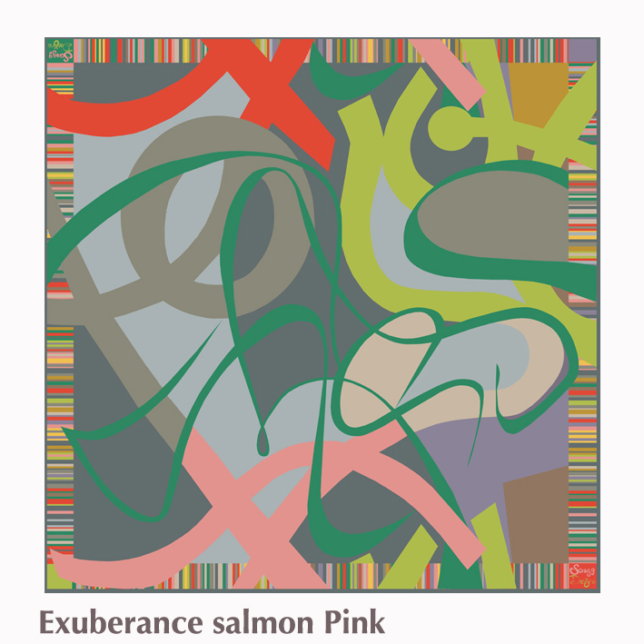 exuberance slamon pink square scarf